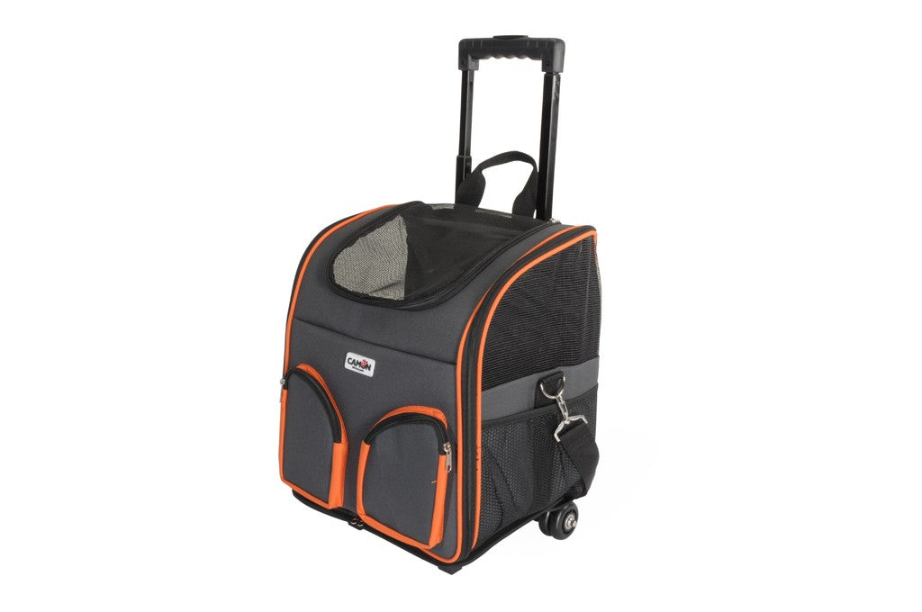 Trasportino trolley Camon 36x30x38 cm con tasche per cani e gatti Trasportino trolley Camon 36x30x38 cm con tasche per cani e gatti